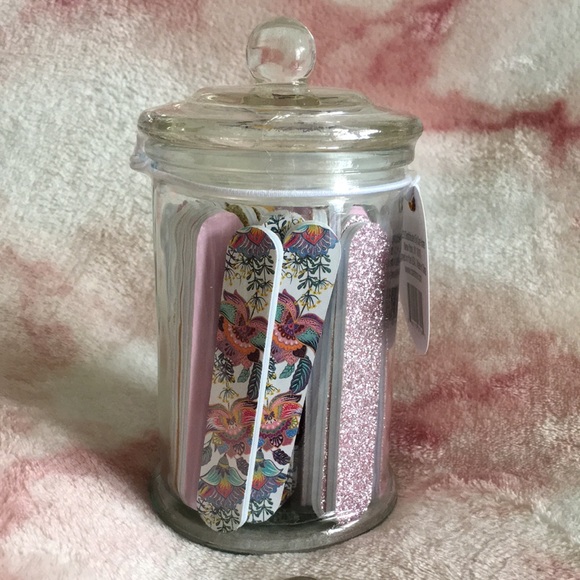 Arete Athene 35 Ct Mini Nail Files in Reusable Glass Canister Collection. NWT - Picture 12 of 16